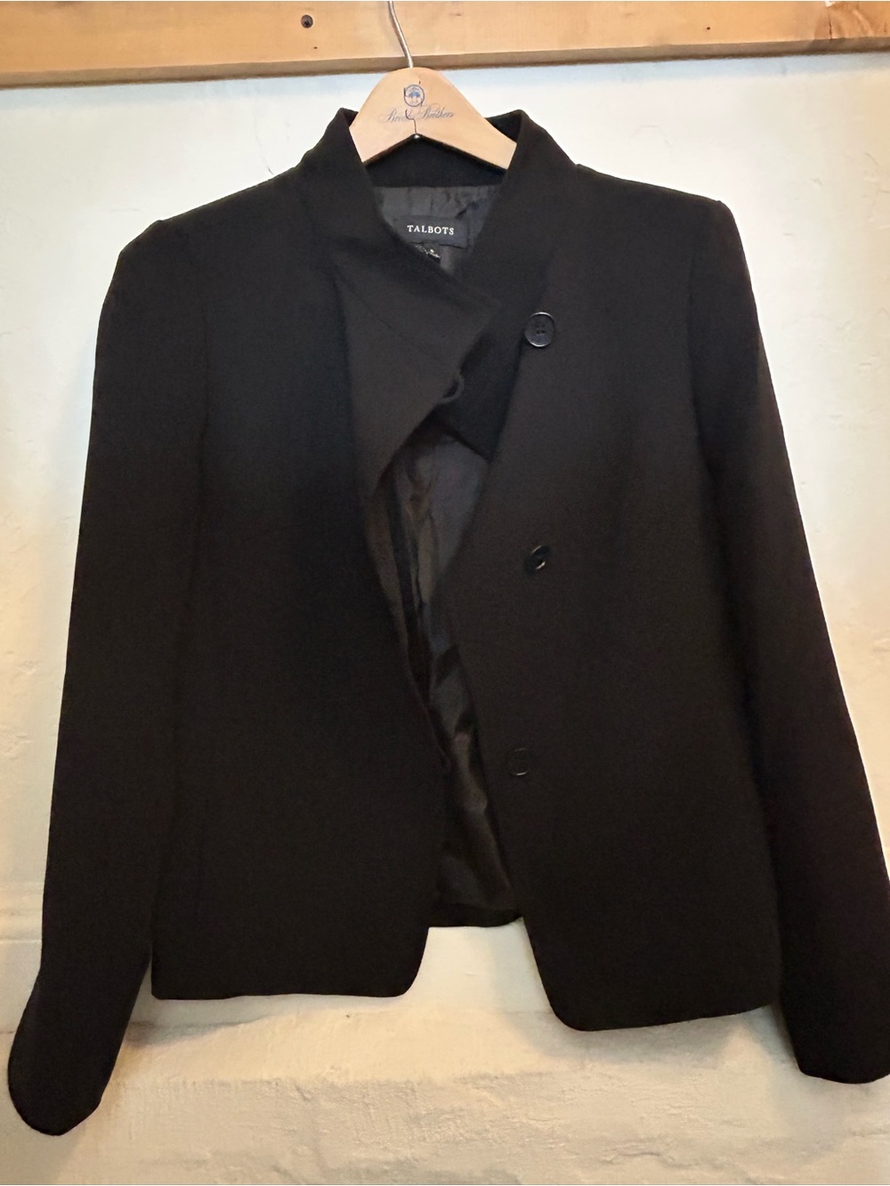 Talbots Black Women's Structured Button Jacket